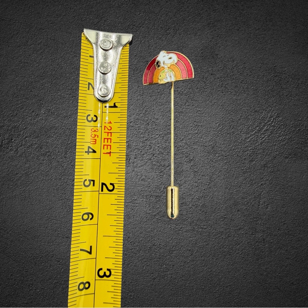 Vintage 1958 Snoopy & Woodstock Rainbow Stick Pin Brooch United Feature - Picture 16 of 16